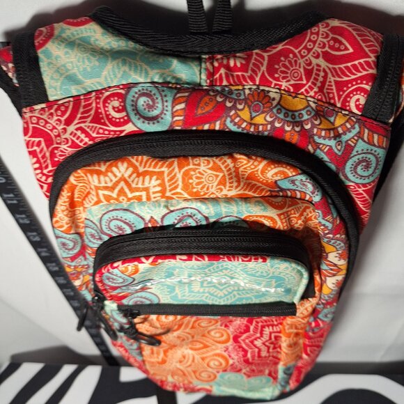Vibedration Hydration Backpack w/o bladder - turquoise/orange pattern - … main image 13